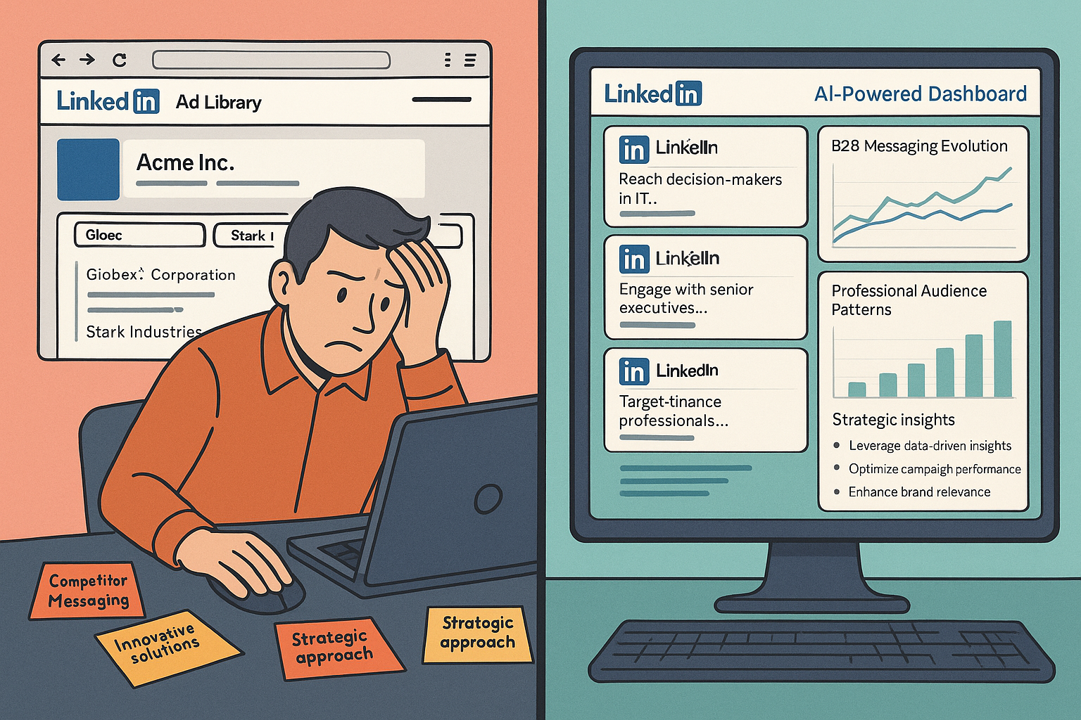 LinkedIn Ad Library Competitor Research with AI